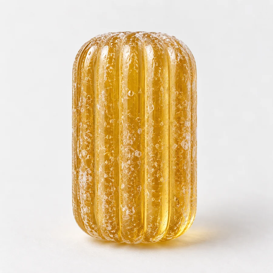 Pavé cannelé, bonbon miel clair en sucre cuit