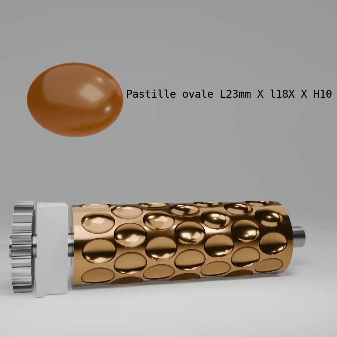 Rouleau modèle Pastille ovale